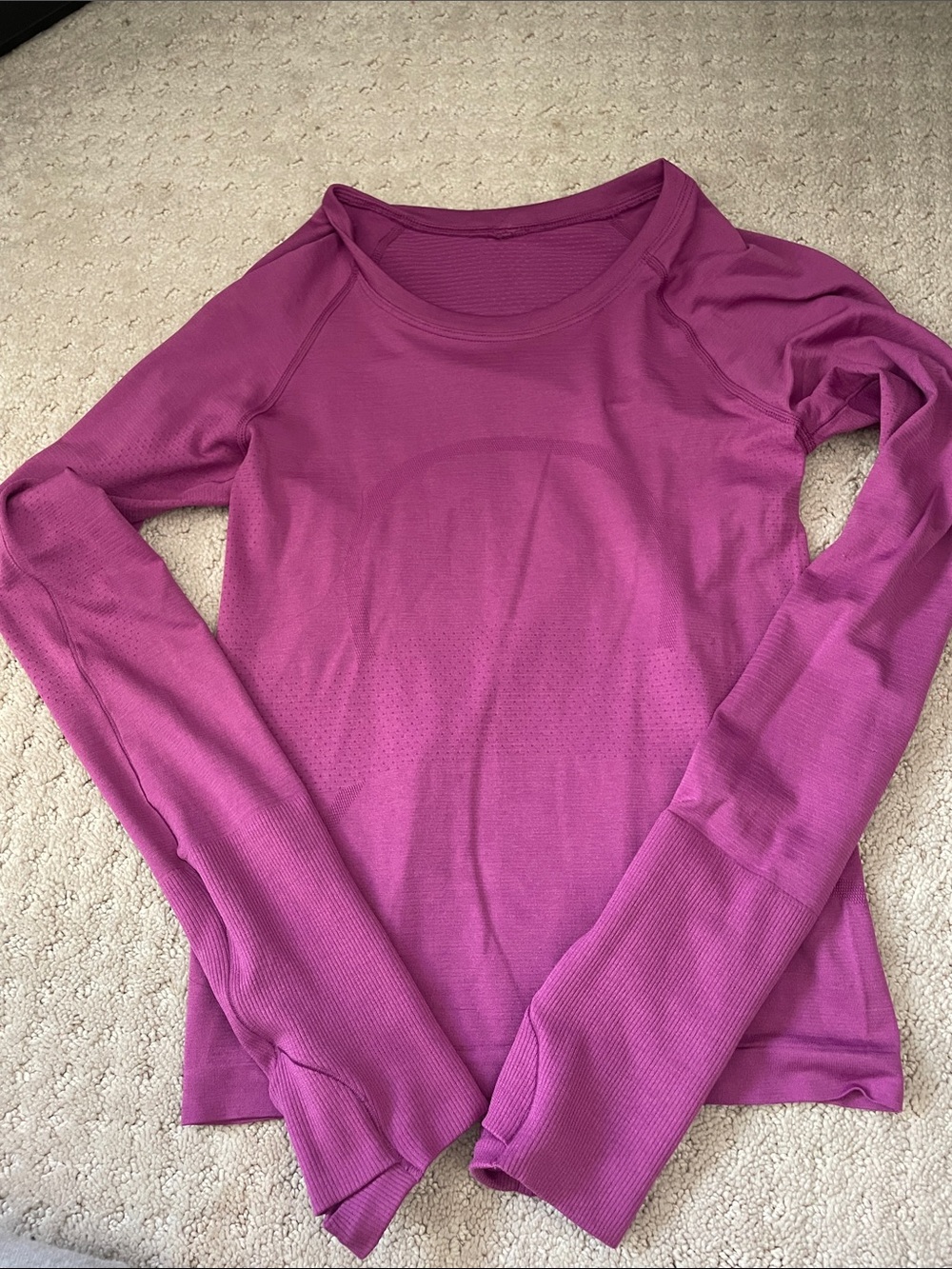 lululemon athletica long-sleeve performance top - magenta